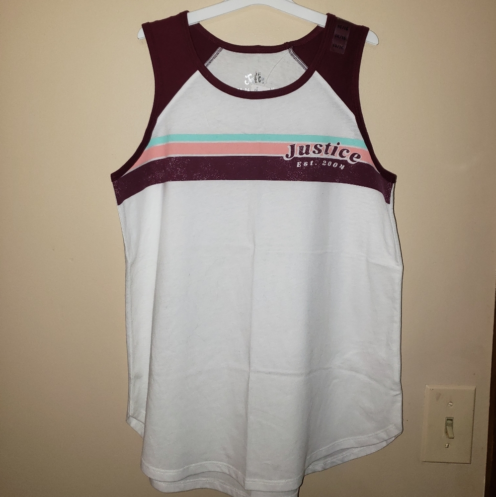 Justice Girls Tank Size 14/16